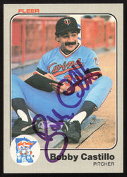 Bobby Castillo Autographed 1983 Fleer Card #608 Minnesota Twins SKU #263803