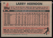 Larry Herndon Autographed 1983 Topps Card #13 Detroit Tigers SKU #263806
