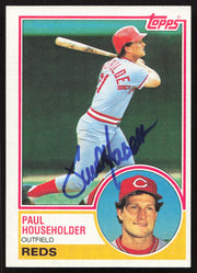 Paul Householder Autographed 1983 Topps Card #34 Cincinnati Reds SKU #263807