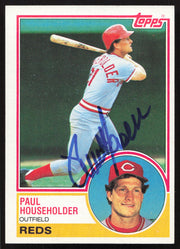Paul Householder Autographed 1983 Topps Card #34 Cincinnati Reds SKU #263808