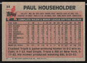 Paul Householder Autographed 1983 Topps Card #34 Cincinnati Reds SKU #263808