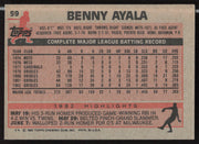 Benny Ayala Autographed 1983 Topps Card #59 Baltimore Orioles SKU #263811