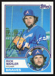 Rick Mahler Autographed 1983 Topps Card #76 Atlanta Braves SKU #263814