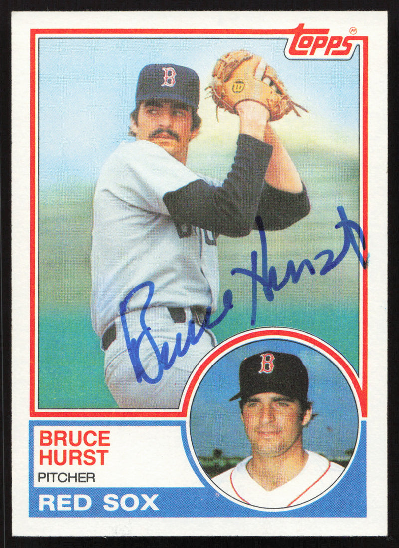 Bruce Hurst Autographed 1983 Topps Card #82 Boston Red Sox SKU #263815