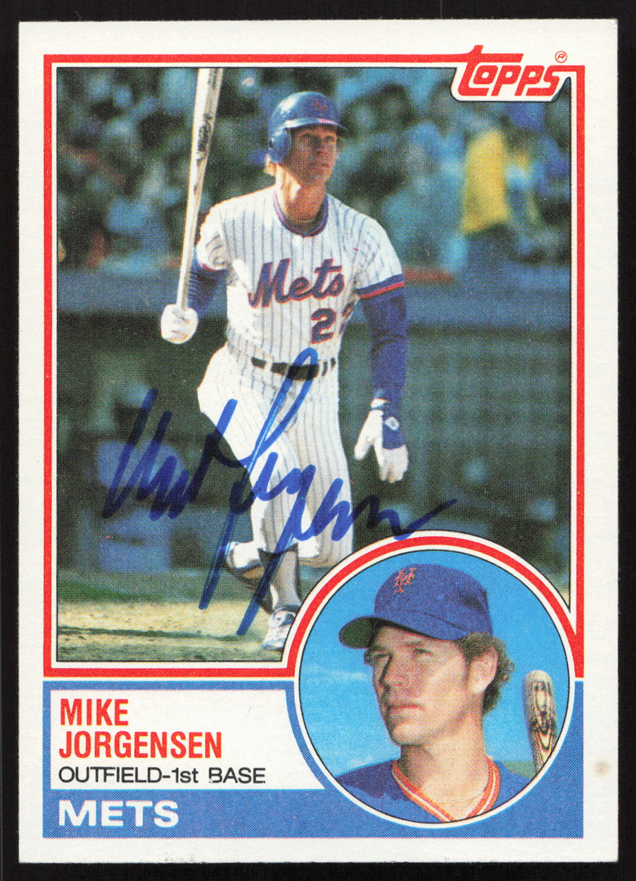 Mike Jorgensen Autographed 1983 Topps Card #107 New York Mets SKU #263816