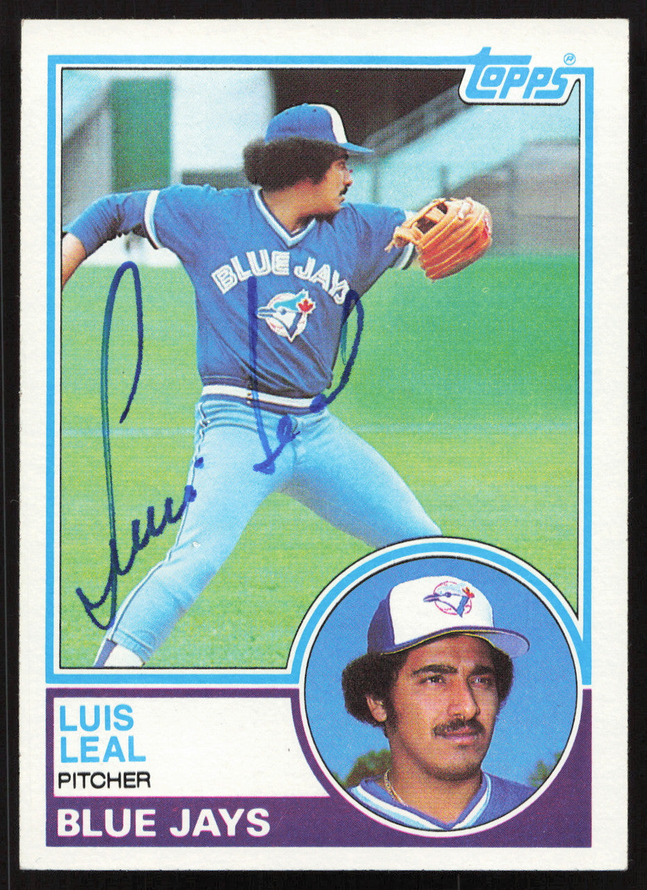 Luis Leal Autographed 1983 Topps Card #109 Toronto Blue Jays SKU #263817