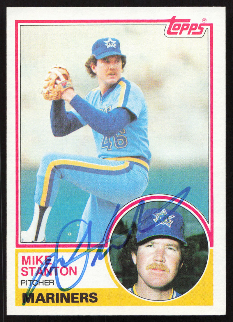 Mike Stanton Autographed 1983 Topps Card #159 Seattle Mariners SKU #263821