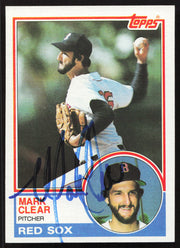 Mark Clear Autographed 1983 Topps Card #162 Boston Red Sox SKU #263822