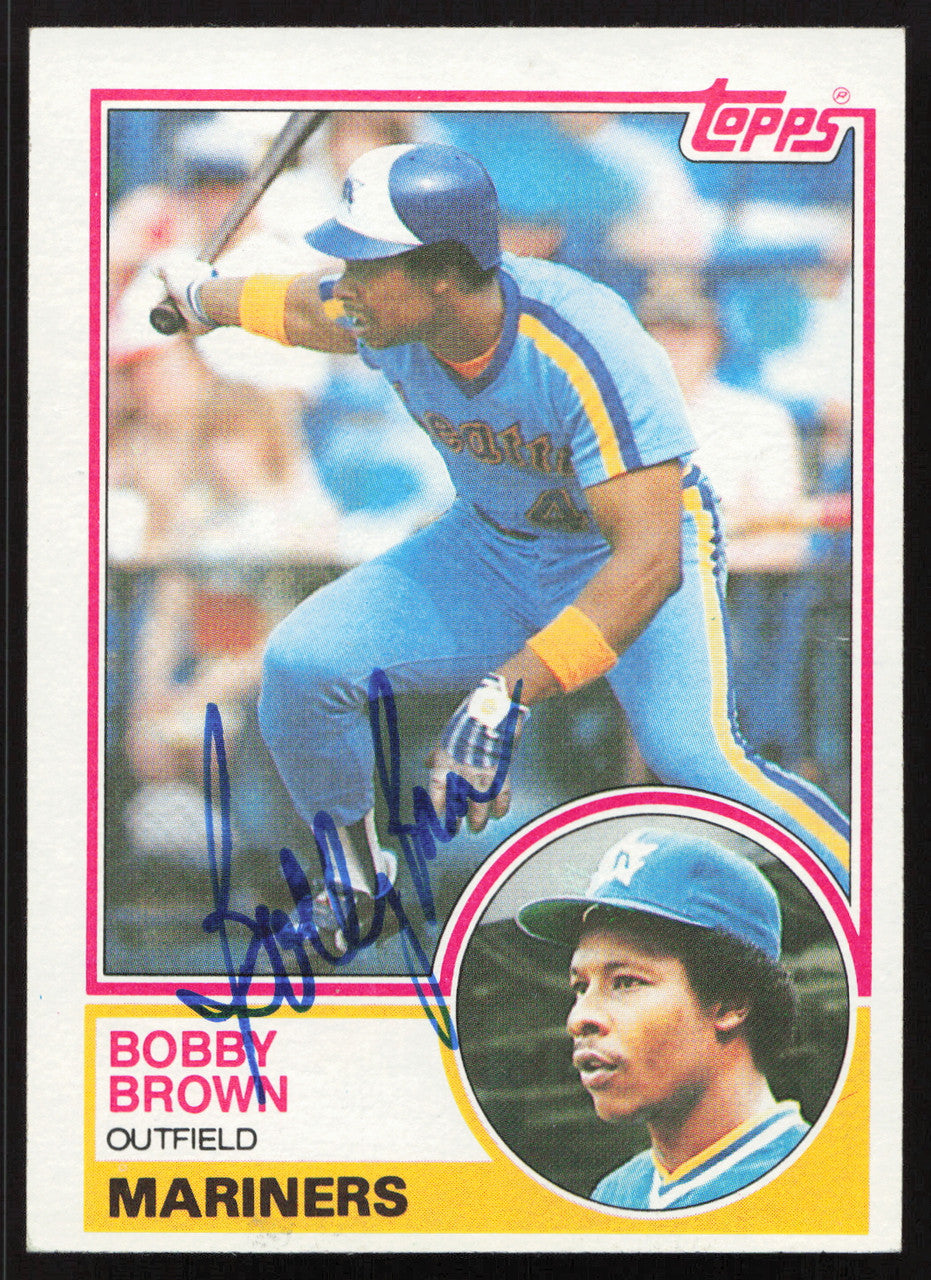 Bobby Brown Autographed 1983 Topps Card #287 Seattle Mariners SKU #263829