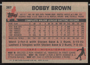 Bobby Brown Autographed 1983 Topps Card #287 Seattle Mariners SKU #263829