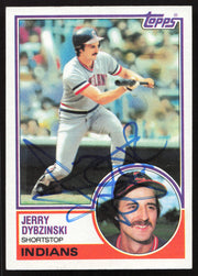Jerry Dybzinski Autographed 1983 Topps Card #289 Cleveland Indians SKU #263830