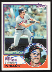 Jerry Dybzinski Autographed 1983 Topps Card #289 Cleveland Indians SKU #263831