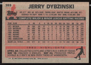 Jerry Dybzinski Autographed 1983 Topps Card #289 Cleveland Indians SKU #263831