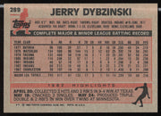 Jerry Dybzinski Autographed 1983 Topps Card #289 Cleveland Indians SKU #263832