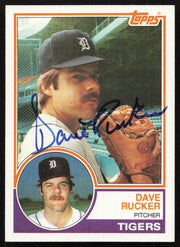 Dave Rucker Autographed 1983 Topps Card #304 Detroit Tigers SKU #263834