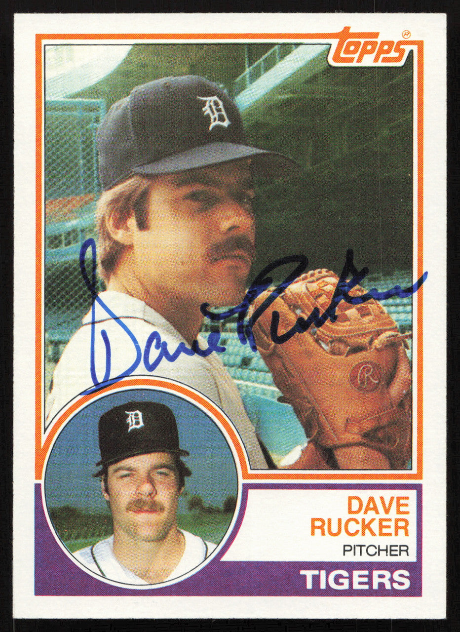Dave Rucker Autographed 1983 Topps Card #304 Detroit Tigers SKU #263834