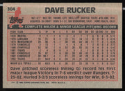 Dave Rucker Autographed 1983 Topps Card #304 Detroit Tigers SKU #263834