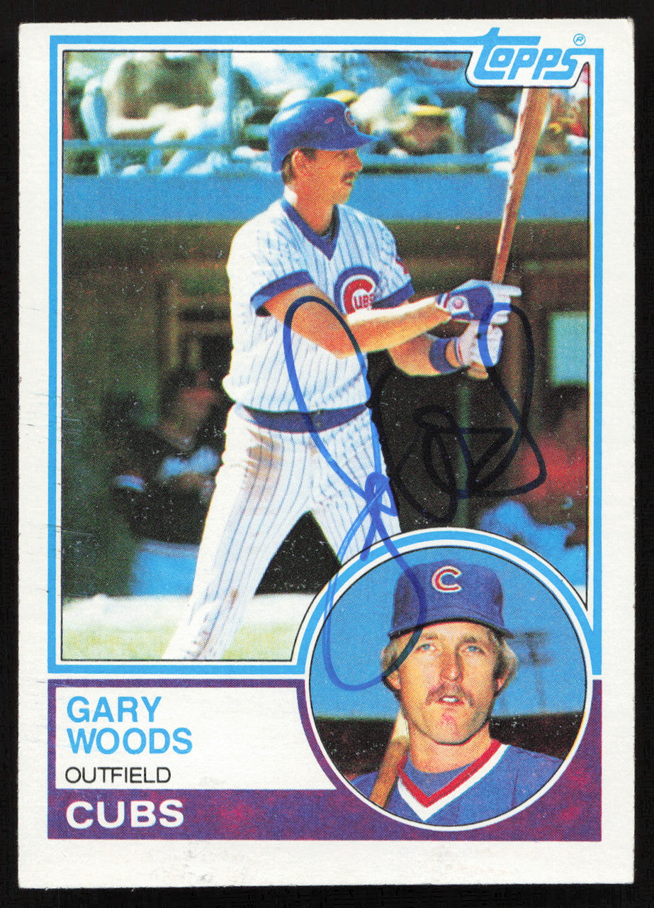 Gary Woods Autographed 1983 Topps Card #356 Chicago Cubs SKU #263841