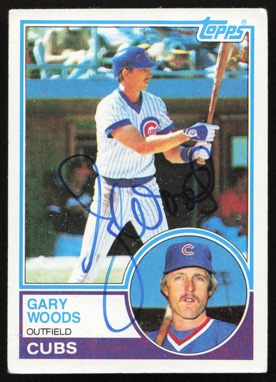 Gary Woods Autographed 1983 Topps Card #356 Chicago Cubs SKU #263842