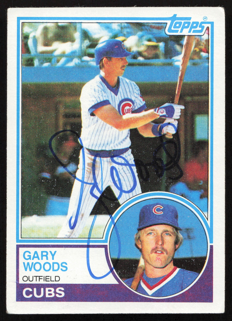 Gary Woods Autographed 1983 Topps Card #356 Chicago Cubs SKU #263842
