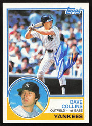 Dave Collins Autographed 1983 Topps Card #359 New York Yankees SKU #263843