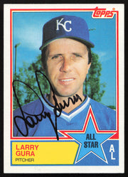 Larry Gura Autographed 1983 Topps Card #395 Kansas City Royals SKU #263844