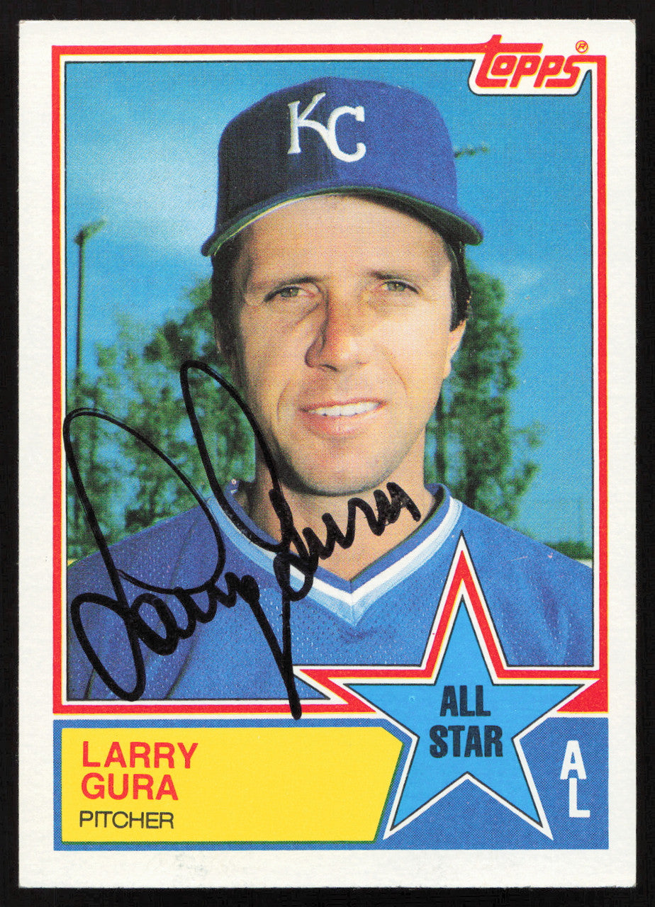 Larry Gura Autographed 1983 Topps Card #395 Kansas City Royals SKU #263844