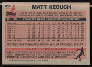 Matt Keough Autographed 1983 Topps Card #413 Oakland A's SKU #263845
