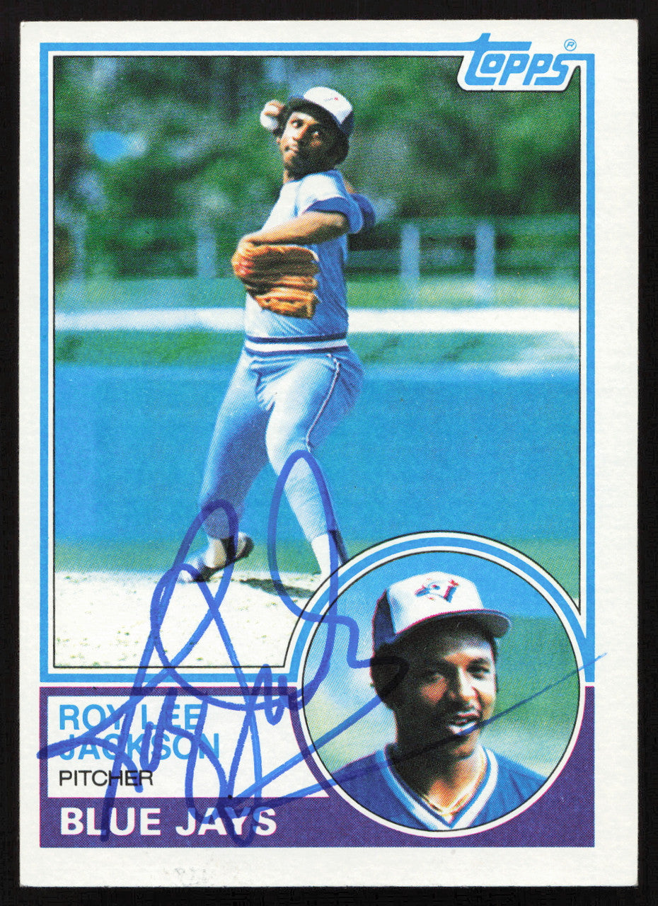 Roy Lee Jackson Autographed 1983 Topps Card #427 Toronto Blue Jays SKU #263846