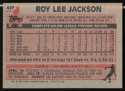 Roy Lee Jackson Autographed 1983 Topps Card #427 Toronto Blue Jays SKU #263846