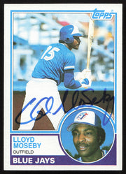 Lloyd Moseby Autographed 1983 Topps Card #452 Toronto Blue Jays SKU #263850