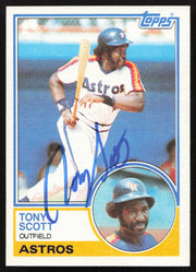 Tony Scott Autographed 1983 Topps Card #507 Houston Astros SKU #263852