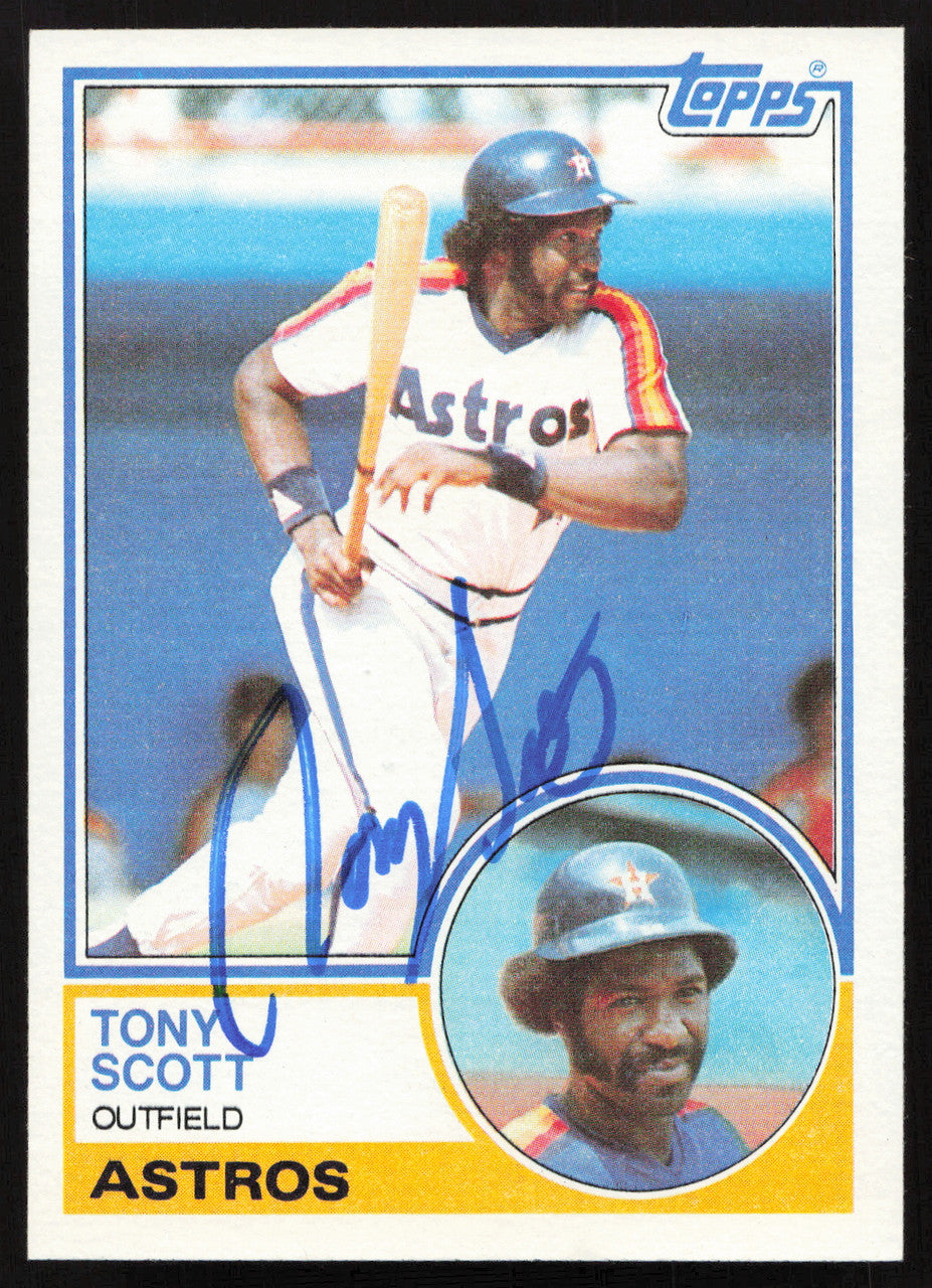 Tony Scott Autographed 1983 Topps Card #507 Houston Astros SKU #263852