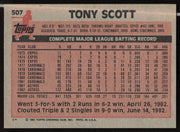 Tony Scott Autographed 1983 Topps Card #507 Houston Astros SKU #263853
