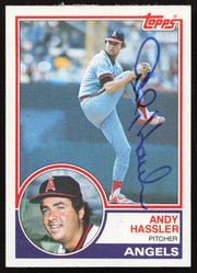 Andy Hassler Autographed 1983 Topps Card #573 California Angels SKU #263856