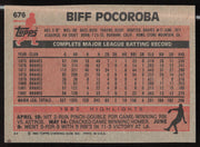 Biff Pocoroba Autographed 1983 Topps Card #676 Atlanta Braves SKU #263863
