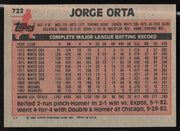 Jorge Orta Autographed 1983 Topps Card #722 Los Angeles Dodgers SKU #263865