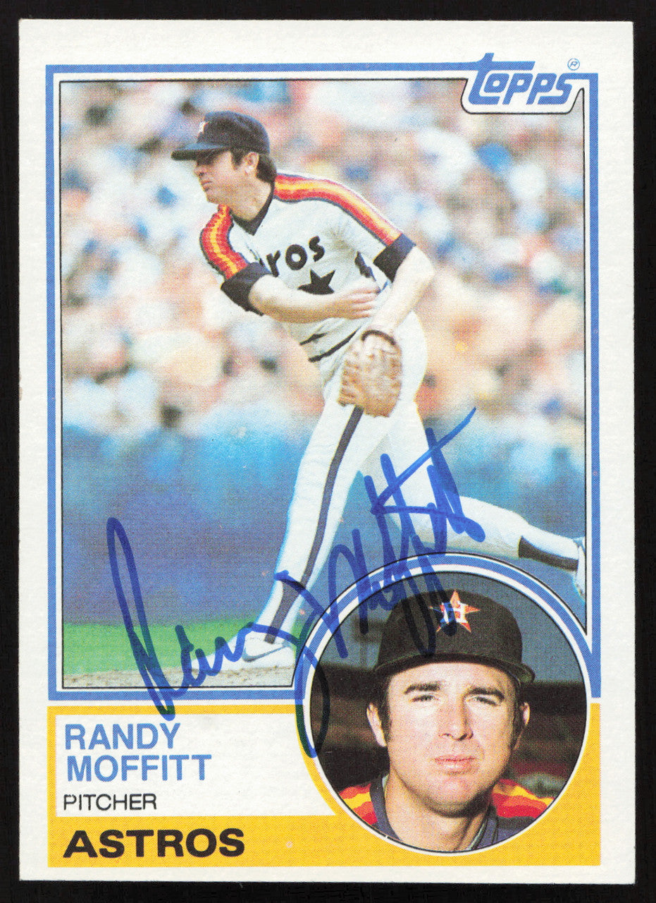 Randy Moffitt Autographed 1983 Topps Card #723 Houston Astros SKU #263867