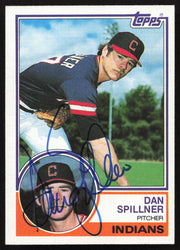 Dan Spillner Autographed 1983 Topps Card #725 Cleveland Indians SKU #263868