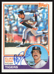 Elias Sosa Autographed 1983 Topps Card #753 Detroit Tigers SKU #263871