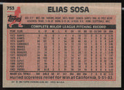 Elias Sosa Autographed 1983 Topps Card #753 Detroit Tigers SKU #263871