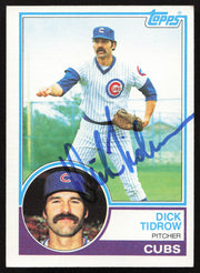 Dick Tidrow Autographed 1983 Topps Card #787 Chicago Cubs SKU #263872