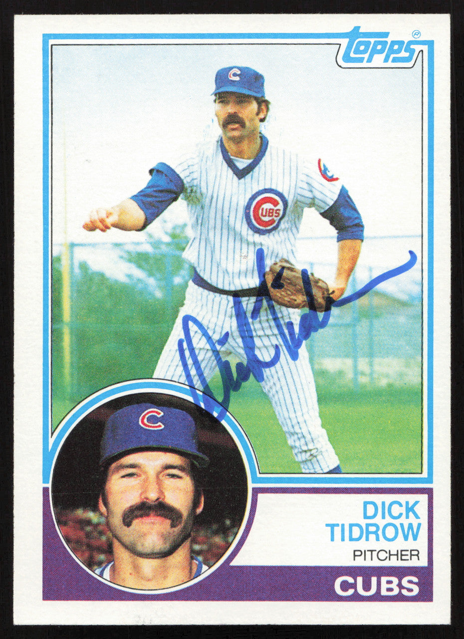 Dick Tidrow Autographed 1983 Topps Card #787 Chicago Cubs SKU #263873