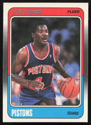 Joe Dumars Autographed 1988-89 Fleer Card #40 Detroit Pistons SKU #263879