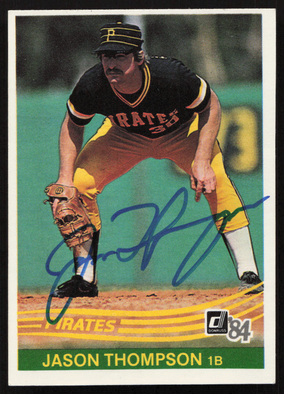 Jason Thompson Autographed 1984 Donruss Card #64 Pittsburgh Pirates SKU #263881
