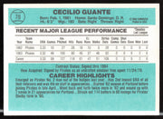 Cecilio Guante Autographed 1984 Donruss Card #78 Pittsburgh Pirates SKU #263882