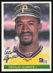 Cecilio Guante Autographed 1984 Donruss Card #78 Pittsburgh Pirates SKU #263883