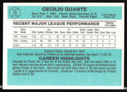 Cecilio Guante Autographed 1984 Donruss Card #78 Pittsburgh Pirates SKU #263883