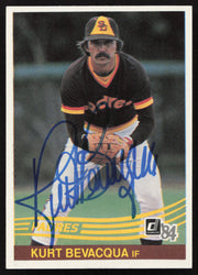 Kurt Bevacqua Autographed 1984 Donruss Card #80 San Diego Padres SKU #263884