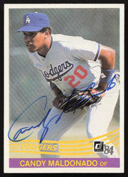 Candy Maldonado Autographed 1984 Donruss Card #93 Los Angeles Dodgers SKU #263885